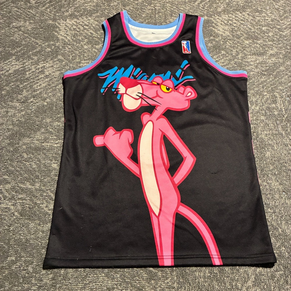 Pink Panther Miami #3 Headgear Classics Basketball Jersey M